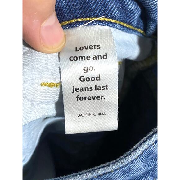 PacSun 90s Boyfriend Jeans Two Tone Color Block Blue Denim Womens 26 Cotton - Picture 7 of 8